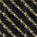 Black Verona Verita Vine Cotton 44/45" Fabric Per Yard