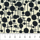 Black & Cream Retro Dot Grid Bubble Pop 83703-11 Cotton 44/45" Fabric Per Yard