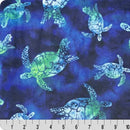 Bliss Batik Turtles Digital Cuddle Green Sea Fabric per yard