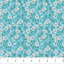 Blue Blossoms Pocket Posies Cotton 44"/45" Fabric Per Yard