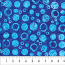 Blue Bubble Celebration Cotton 44”/45” Fabric Per Yard