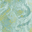 Blue Green Dried Clay Turquoise Cotton 44"/45" Fabric Per Yard