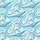 Blue Marble Virtuoso Cotton 44"/45" Fabric Per Yard