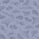 Blue Military Convoy Path to Freedom Cotton 44"/45" Fabric Per Yard