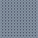 Blue Modern Refinement Circle Grid Geo Cotton 43"/44" Fabric Per Yard