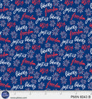 Blue Patriotic Minis PMIN-6043-B Cotton 44/45" Fabric Per Yard