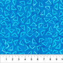 Blue Scattered Triangle Celebration Cotton 44/45" Fabric Per Yard