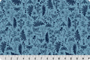 Blue Whispering Blooms Faegrove Quilting Cuddle Fabric Per Yard