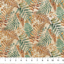 Brown Fern Rooted Stonehenge DP28766-12 Cotton 44"/45" Fabric Per Yard