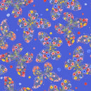 Buzzing Around the Garden Colorful Butterflies Cotton 43"/44" Fabric Per Yard