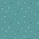 Ski Hill Skiers-Teal