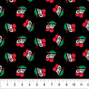 Cherry Coke Black  44"/45" Fabric Per Yard