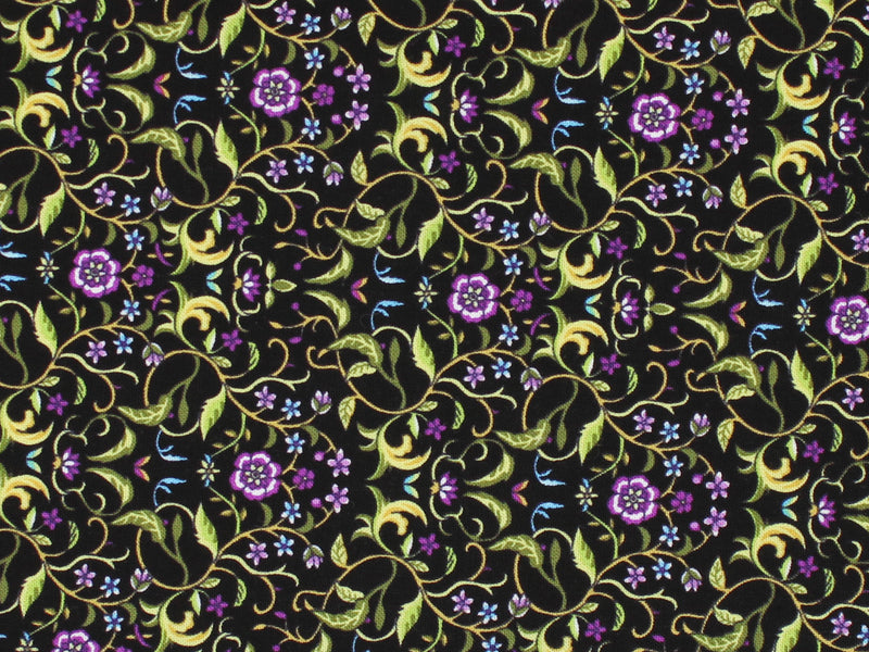 Sew de Vine - Purple Leafy Flowers