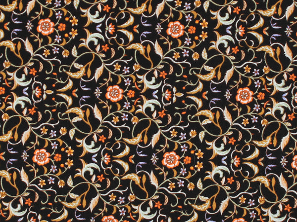 Sew de Vine - Orange Leafy Flowers