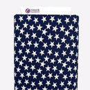 Patriotic Stars 108" Supreme Backings - Large White Stars on Navy