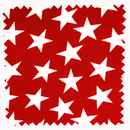 Patriotic Stars 108" Supreme Backings - Large White Stars on Red