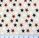 Patriotic Stars 108" Supreme Backings - Large Stars on Cream