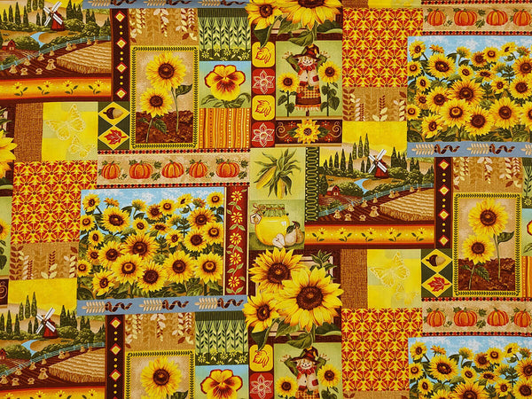 Golden Harvest - Sunflower Panel