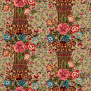 Caramel Column Stripe Lost Gardens of Heligan Cotton 43"/44" Fabric Per Yard