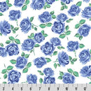 Cottage Rose Lane Yorkshire Quilting Cuddle Blue Bonnet Fabric per yard