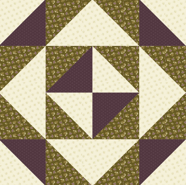 Everlasting Green - Half Square Triangle Table Topper - Quilt Kit