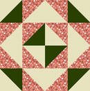 Flower Frolic - Half Square Triangle Table Topper - Quilt Kit