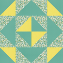 Garden Club - Half Square Triangle Table Topper - Quilt Kit