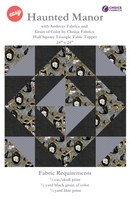 Haunted Manor - Half Square Triangle Table Topper - Quilt Kit