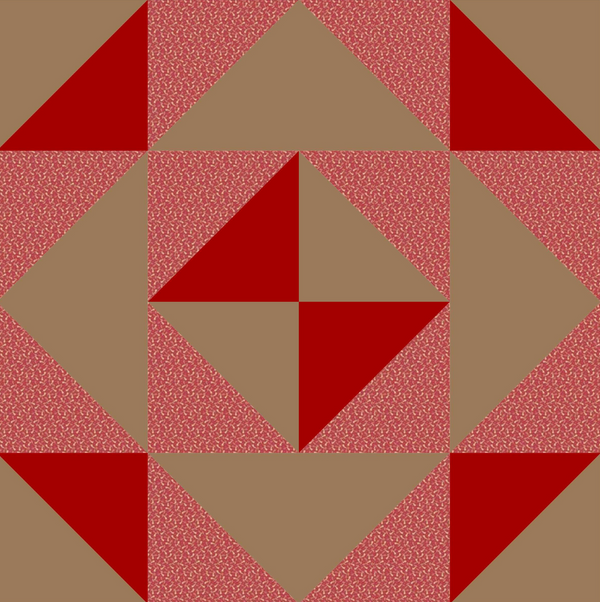 Rosey - Half Square Triangle Table Topper - Quilt Kit