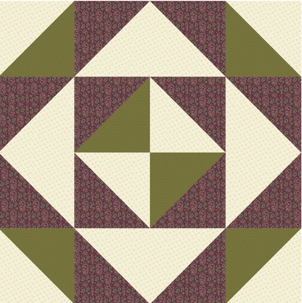 Everlasting Purple - Half Square Triangle Table Topper - Quilt Kit