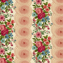 Cream Multi Large Border Stripe Lost Gardens of Heligan Cotton 43"/44" Fabric Per Yard