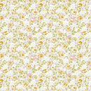 Cream Packed Floral Cotton 43"/44" Fabric Per Yard