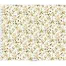 Cream Scrolling Tulips Cotton 43"/44" Fabric Per Yard