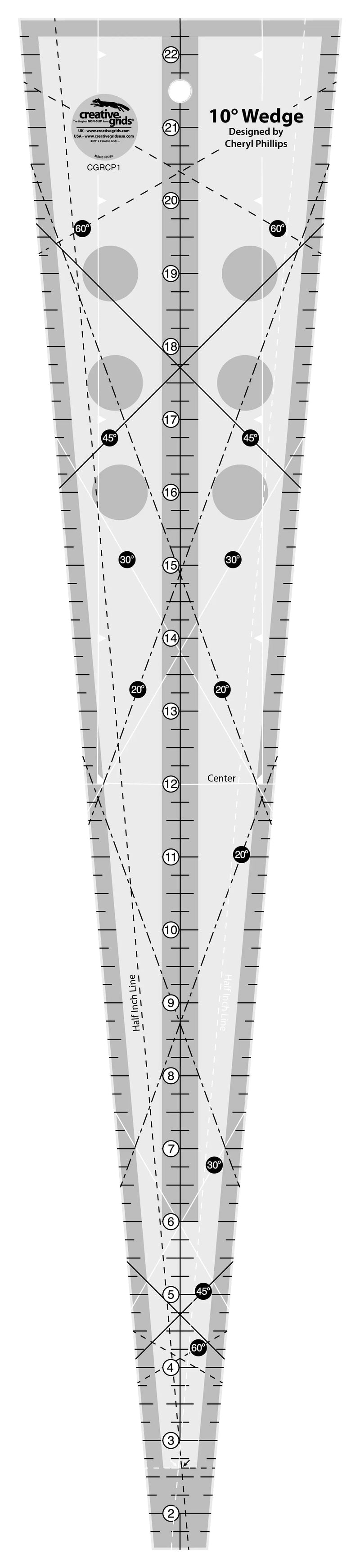Wedge Edge Ruler Creative Grids 10 Degree Wedge Ruler