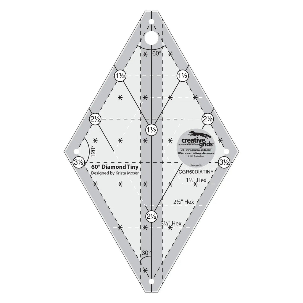 Diamond Angle Ruler Creative Grids 60 Degree Tiny Diamond Ruler