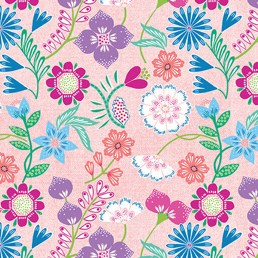 Blooming Denim - Blooms - Blush