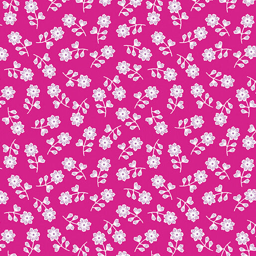 Blooming Denim - Bloom Toss - Raspberry