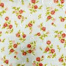 Embroidered Eyelet - Medium Rose - White