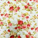 Embroidered Eyelet - Cabbage Rose - Red/Pink