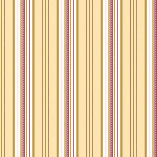 French Romance - Simone Stripe - Yellow/Red