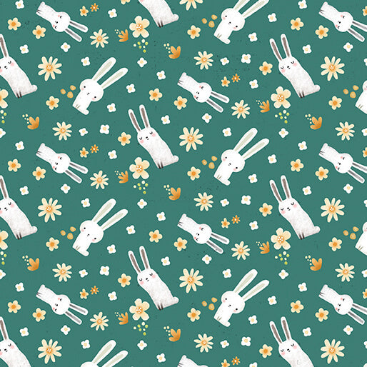 Into the Woods - Meadow Bunny - Teal