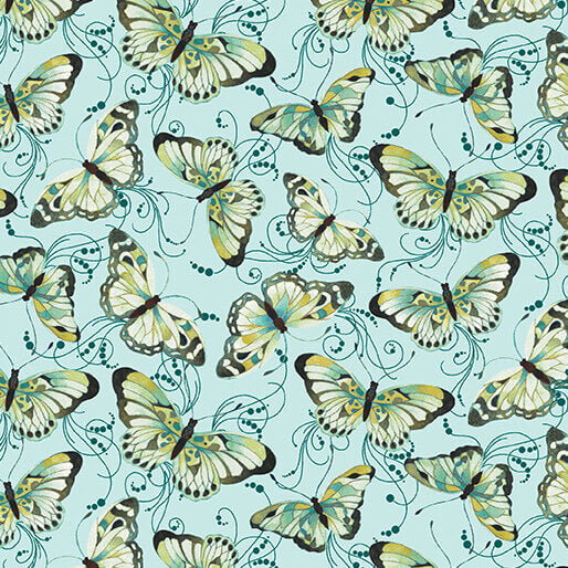 Peacock Symphony - Butterfly Symphony - Light Turquoise