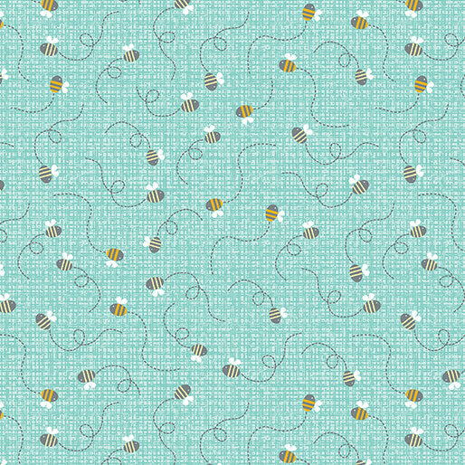 Playhouse Pals - Sunny Bees - Medium Turquoise