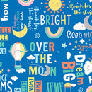 Twinkle Comfort Flannel - Twinkle Words - Royal Blue