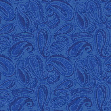 Lucky Stars - Patriotic Paisley - Cobalt