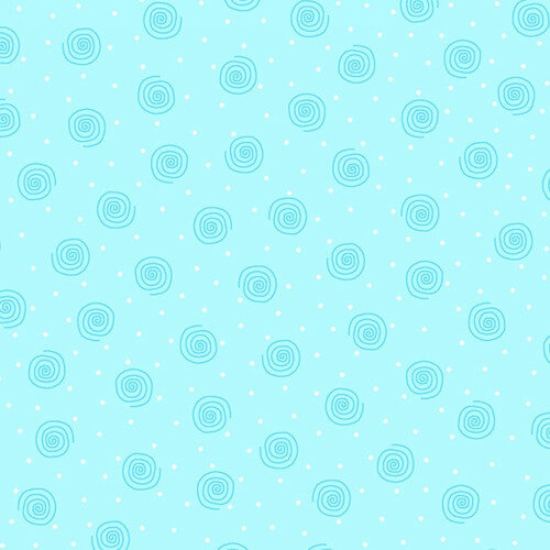 Comfy Flannel - Swirl Dot - Aqua