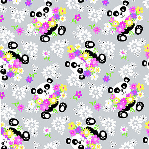 Comfy Flannel - Panda Flowers