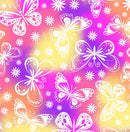 Comfy Flannel - Butterflies on Tie Dye