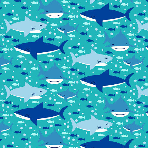 Comfy Flannel - Swimming Sharks