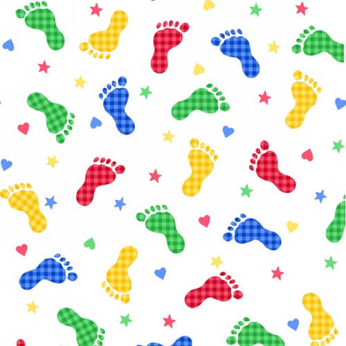 Comfy Flannel - Footprints
